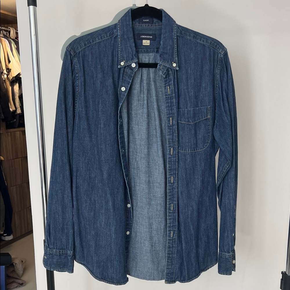J. Crew Classic Blue Denim Shirt